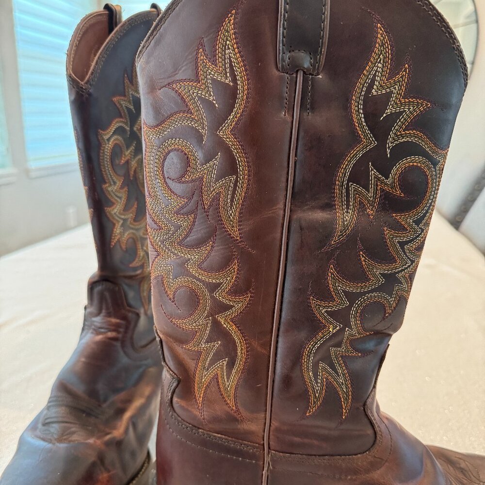 Justin Leather Cowboy Boots